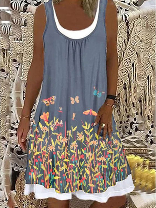 Fashion Sunflower Print Casual Dress - LuckyFash™