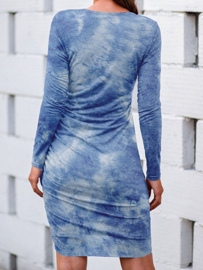 Fashion Tie-dye Long-sleeved Irregular Skirt - LuckyFash™