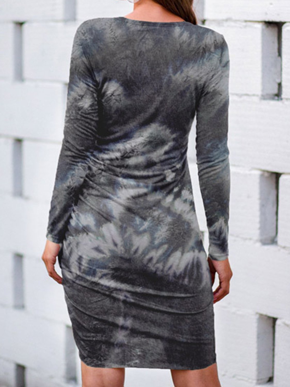 Fashion Tie-dye Long-sleeved Irregular Skirt - LuckyFash™