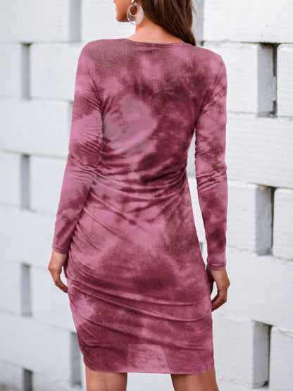 Fashion Tie-dye Long-sleeved Irregular Skirt - LuckyFash™