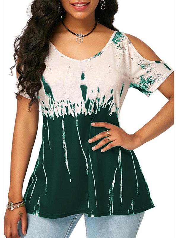 Fashion Trend Off Shoulder Short Sleeve T-shirt - LuckyFash™