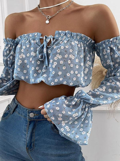 Fashion Tube Top Prnt Short Blouse - LuckyFash™