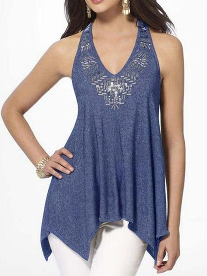 Fashion V-neck Lace Halter Vest - LuckyFash™