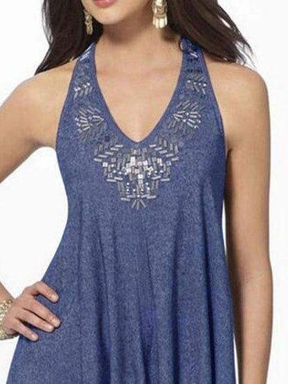 Fashion V-neck Lace Halter Vest - LuckyFash™
