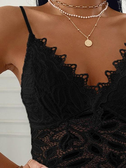 Fashion V-neck Lace Sling Sleeveless Vest - LuckyFash™
