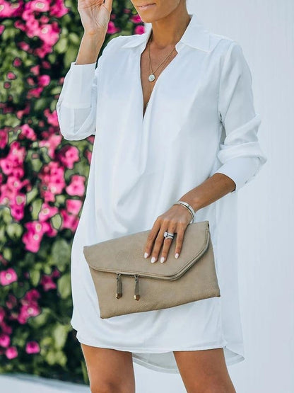 Fashion V-neck Long Sleeve Dress - LuckyFash™