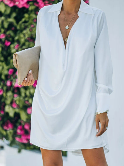 Fashion V-neck Long Sleeve Dress - LuckyFash™