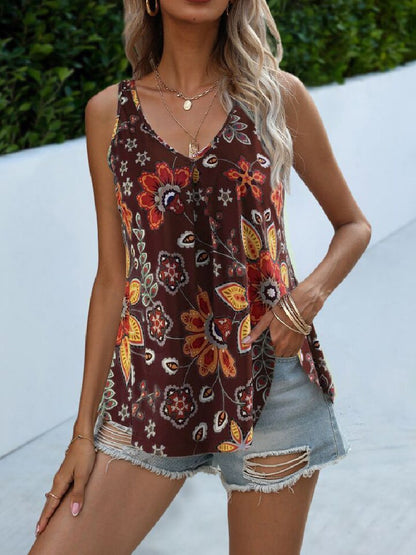 Fashion V-neck Print Camisole - LuckyFash™