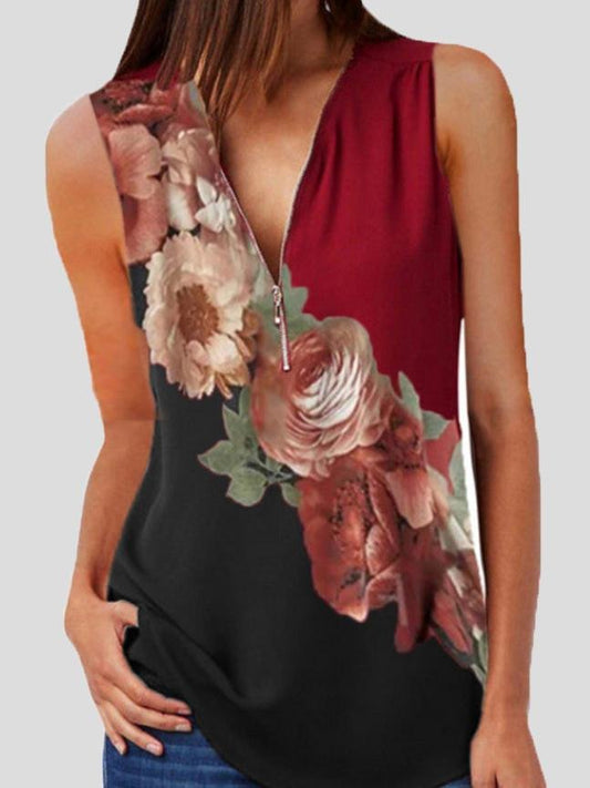 Fashion V-neck Zipper Sleeveless Vest - LuckyFash™