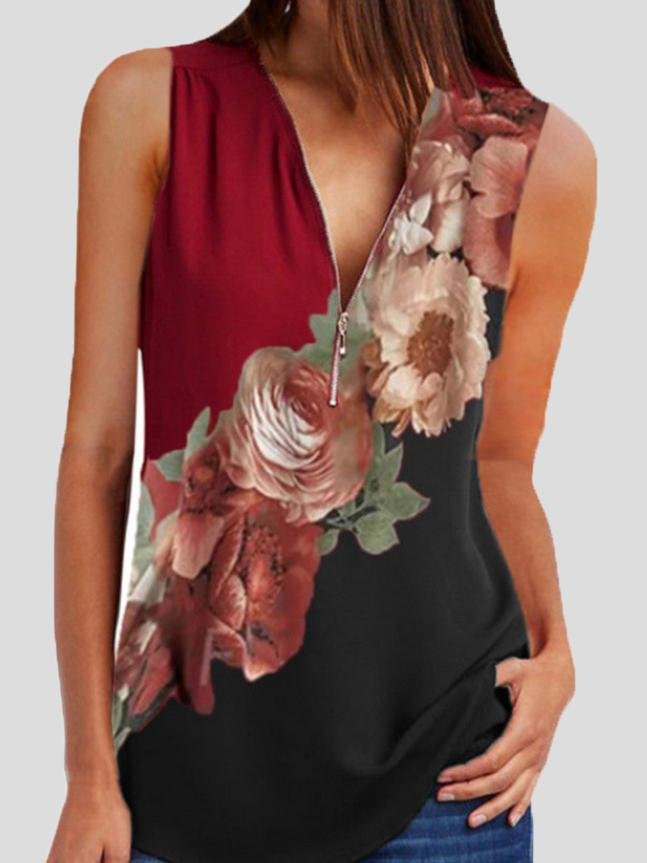 Fashion V-neck Zipper Sleeveless Vest - LuckyFash™