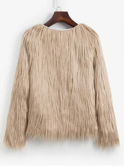 Faux Fur Shaggy Style Plush Fluffy Coat - LuckyFash™