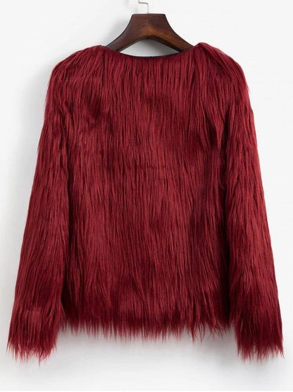 Faux Fur Shaggy Style Plush Fluffy Coat - LuckyFash™