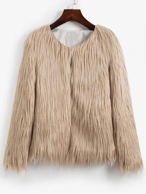 Faux Fur Shaggy Style Plush Fluffy Coat - LuckyFash™