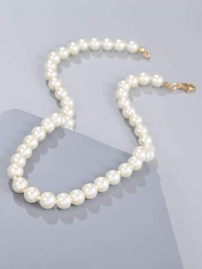 Faux Pearl Beaded Necklace - LuckyFash™