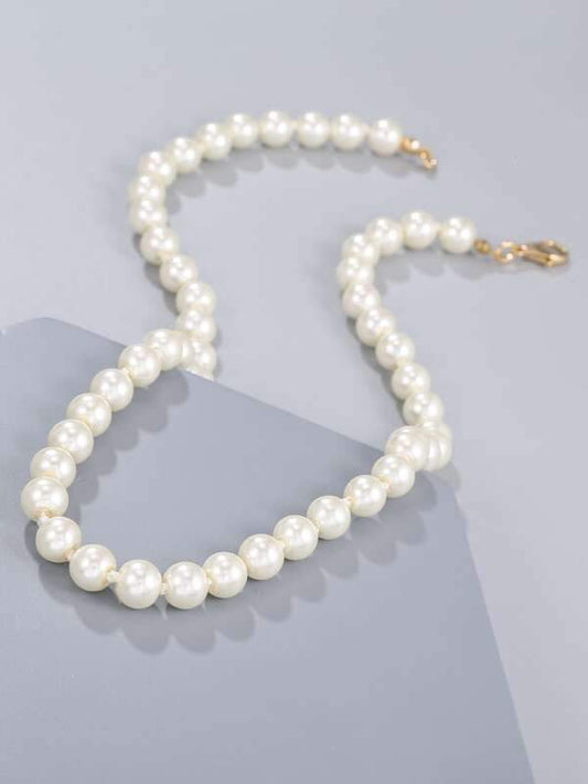 Faux Pearl Beaded Necklace - LuckyFash™