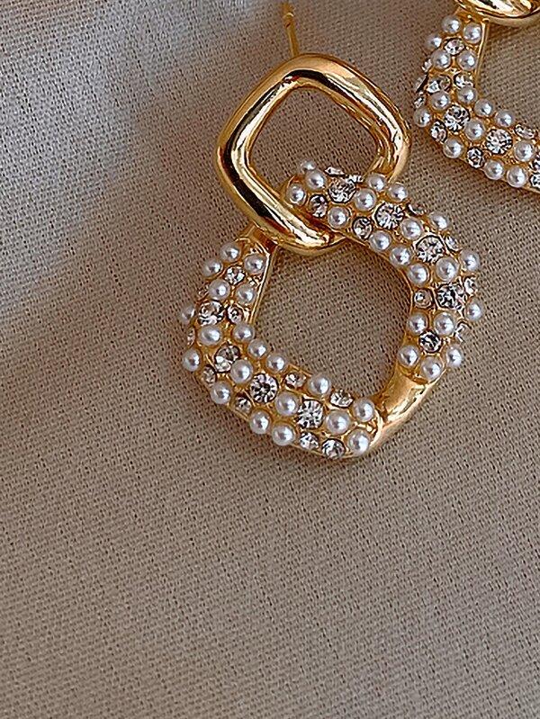 Faux Pearl Decor Chain Drop Earrings - LuckyFash™