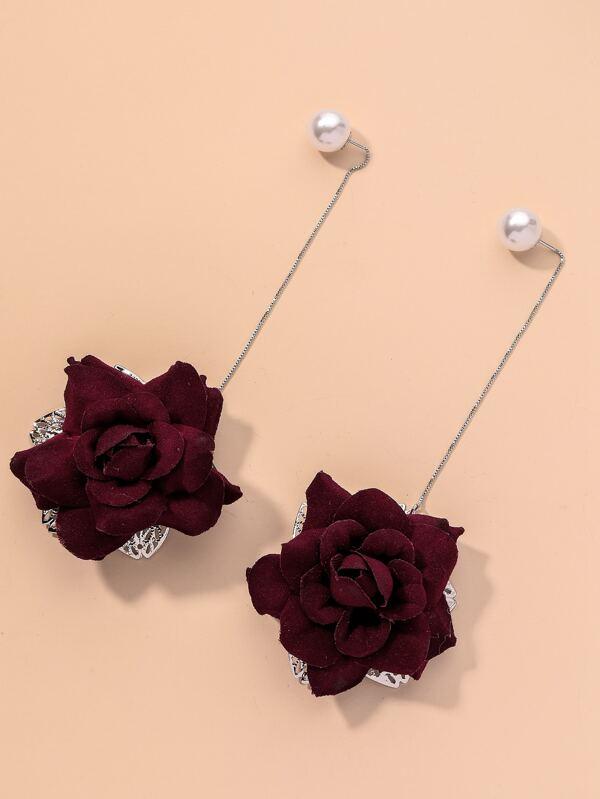 Faux Pearl Decor Flower Drop Earrings - LuckyFash™