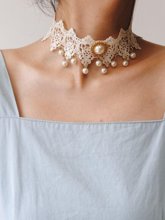 Faux Pearl Decor Necklace - LuckyFash™
