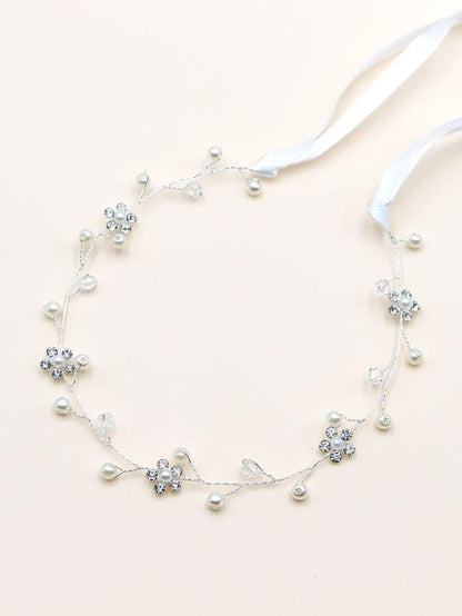 Faux Pearl & Rhinestone Decor Hair Acc - LuckyFash™