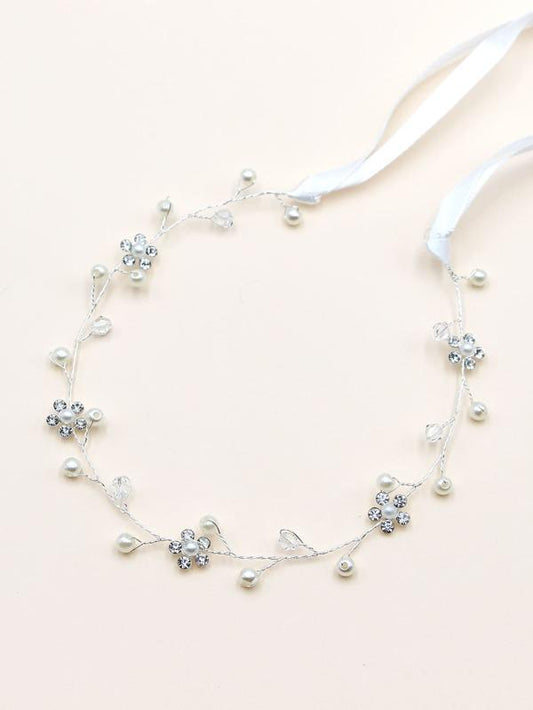 Faux Pearl & Rhinestone Decor Hair Acc - LuckyFash™