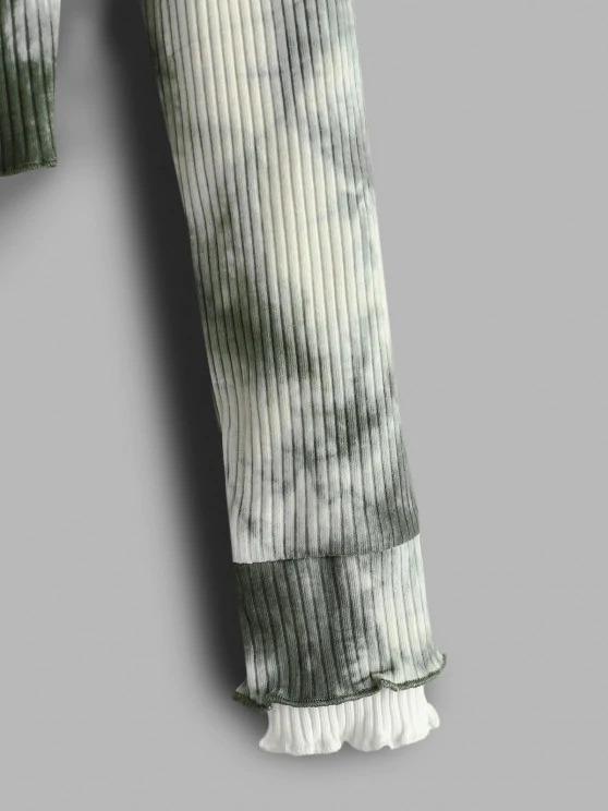 Faux Twinset Tie Dye Cropped T Shirt - LuckyFash™