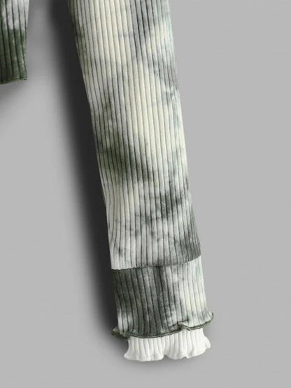 Faux Twinset Tie Dye Cropped T Shirt - LuckyFash™