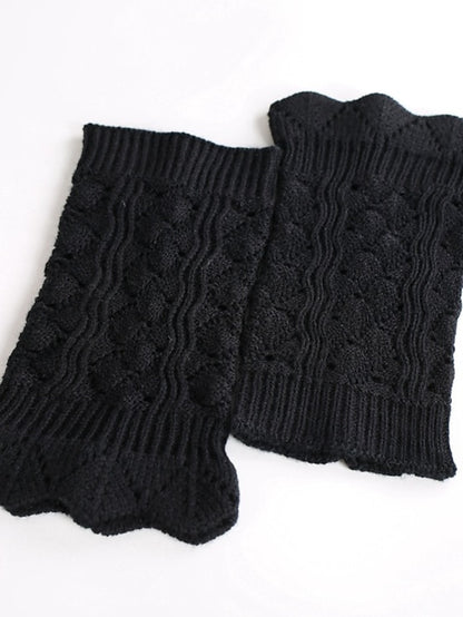 Leg Warmers Boot Cuffs Home Daily Solid Color Knit Casual Boho / Bohemian Warm 1 Pair for Women - LuckyFash™