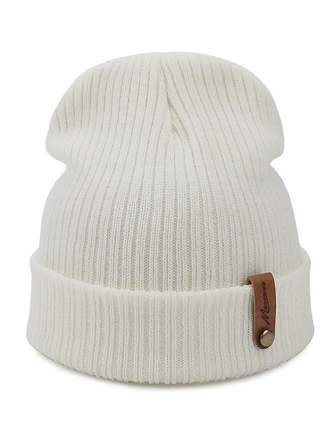 Women's Hat Beanie / Slouchy Winter Hats Green Black Blue Outdoor Street Dailywear Knit Letter Windproof Comfort Warm - LuckyFash™