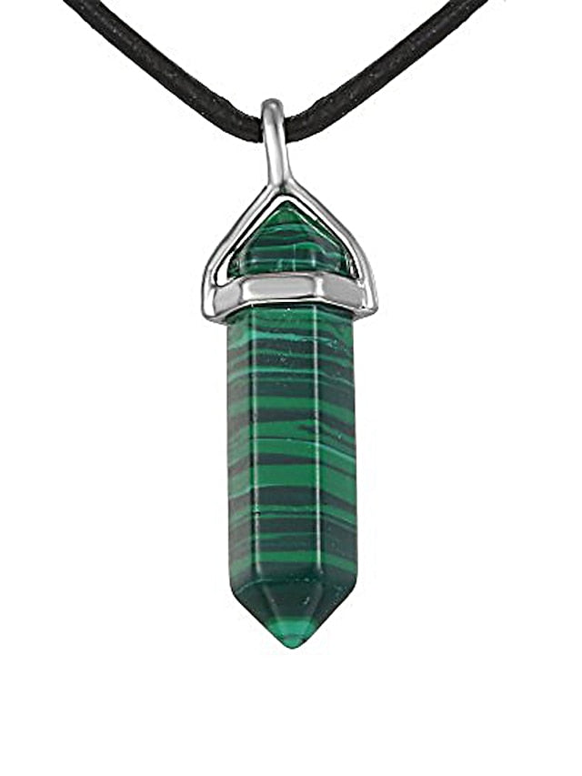 Pendant Necklace For Women's Turquoise Crystal Party Casual Daily Synthetic Gemstones Crystal Turquoise Black - LuckyFash™