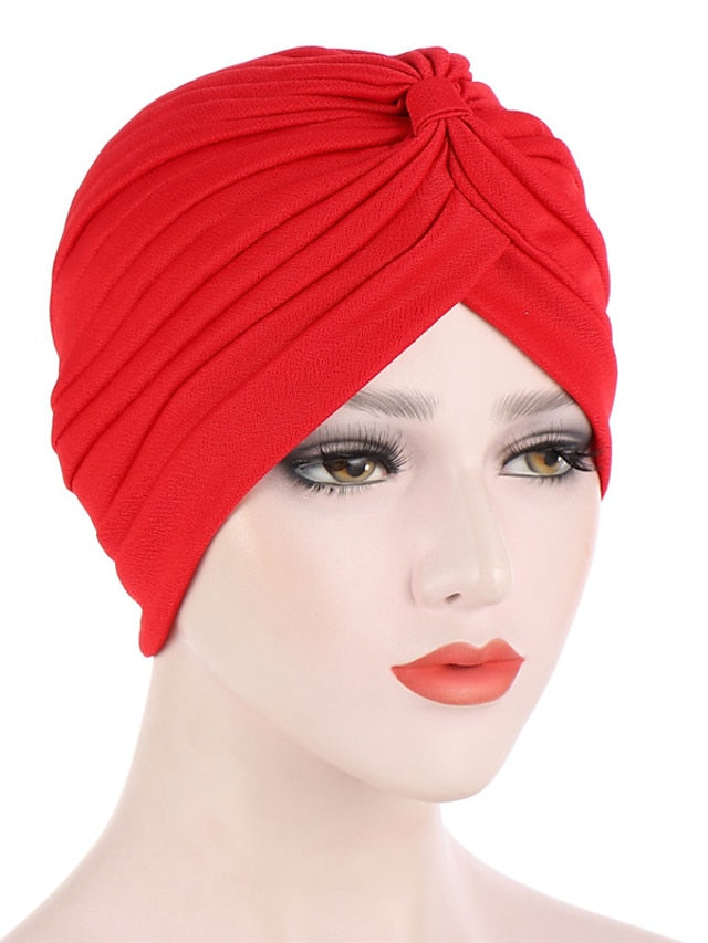 Women's Turban Daily Holiday Solid / Plain Color Polyester Cute Cute 1 pcs - LuckyFash™