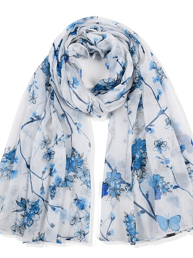 New Women Spring Summer Fashion Voile Scarf Long Shawl Beach Headband Bandanna Wrap Muffler Soft Hijab - LuckyFash™