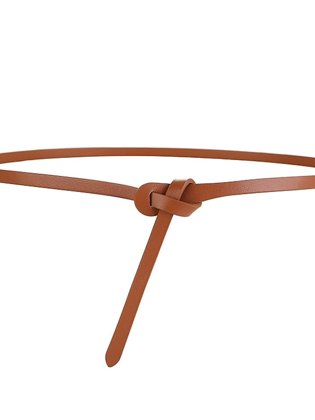 Women's Skinny Belt Party Street Dailywear Holiday Black White Belt Pure Color Red Fall Winter Spring Summer - LuckyFash™