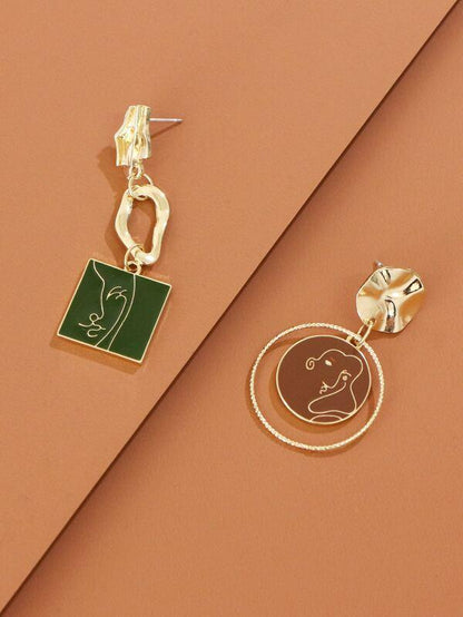 Figure Design Geometric Drop Earrings - LuckyFash™