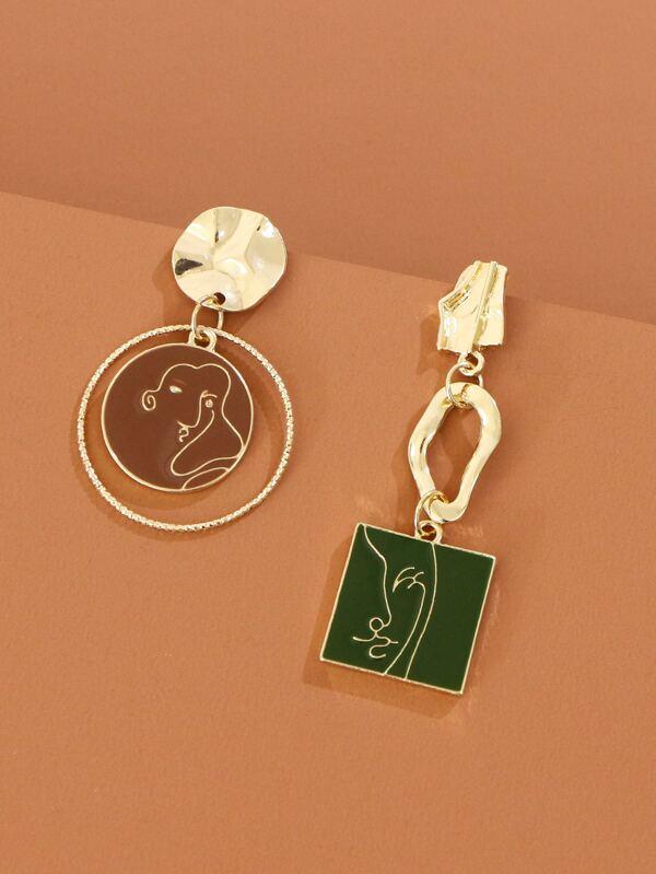 Figure Design Geometric Drop Earrings - LuckyFash™