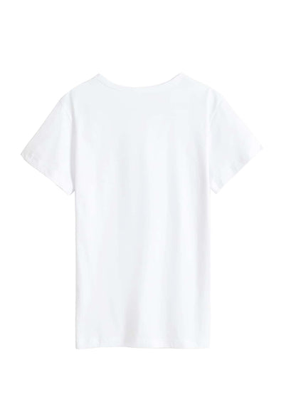 Figure & Letter Graphic Tee - LuckyFash™