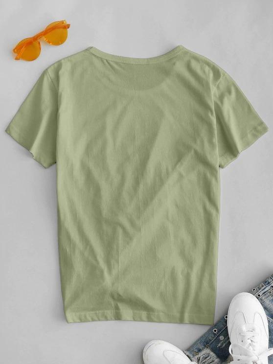Figure Planet Print Short Sleeve T-shirt - LuckyFash™