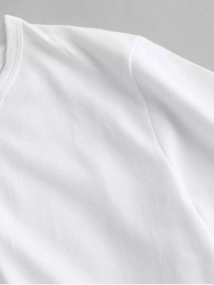 Figure Planet Print Short Sleeve T-shirt - LuckyFash™