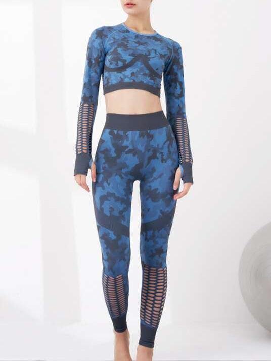 Fishing Net Camo Colorblock Sports Set - LuckyFash™