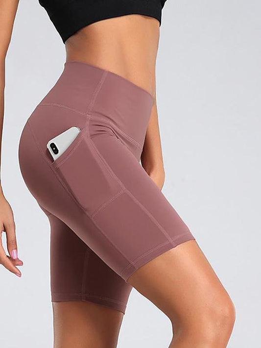 Five Inch Pocket Tight Fitness Quick-drying Hip-lifting Yoga Shorts - LuckyFash™