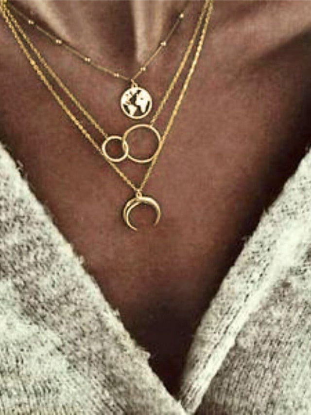 Women's necklace Chic & Modern Street Geometry Necklaces / Gold / Silver / Fall / Winter / Spring - LuckyFash™