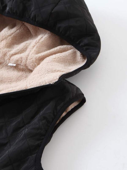 Flannel Lined Hooded Quilted Gilet - LuckyFash™