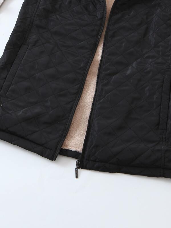 Flannel Lined Hooded Quilted Gilet - LuckyFash™