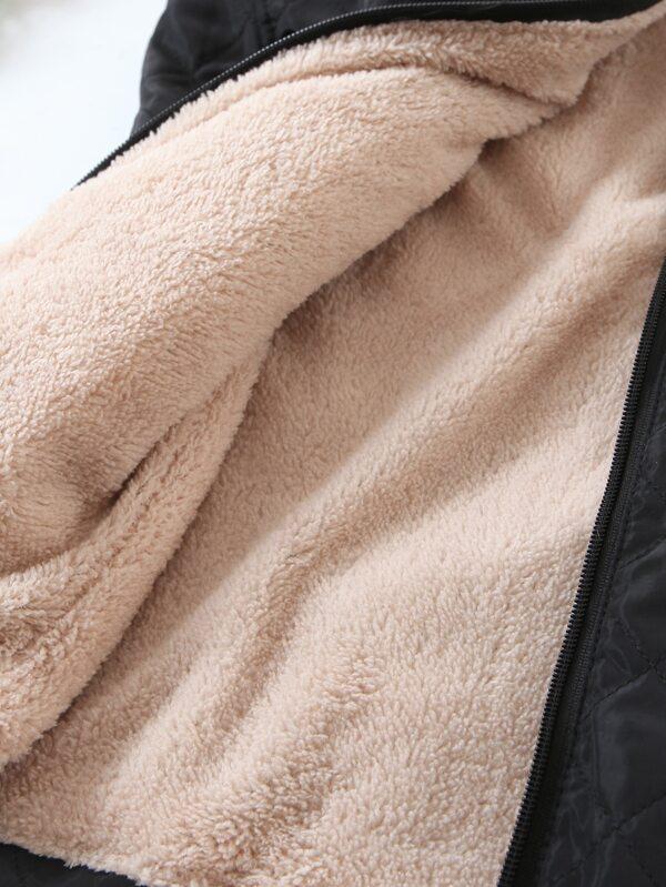 Flannel Lined Hooded Quilted Gilet - LuckyFash™