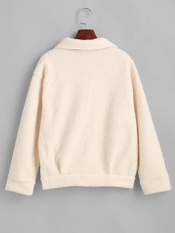 Flap Detail Pocket Teddy Coat - LuckyFash™