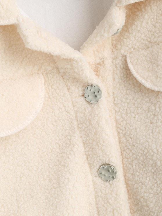 Flap Detail Pocket Teddy Coat - LuckyFash™