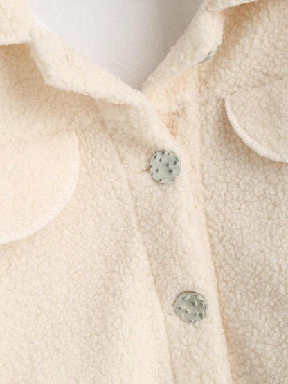 Flap Detail Pocket Teddy Coat - LuckyFash™