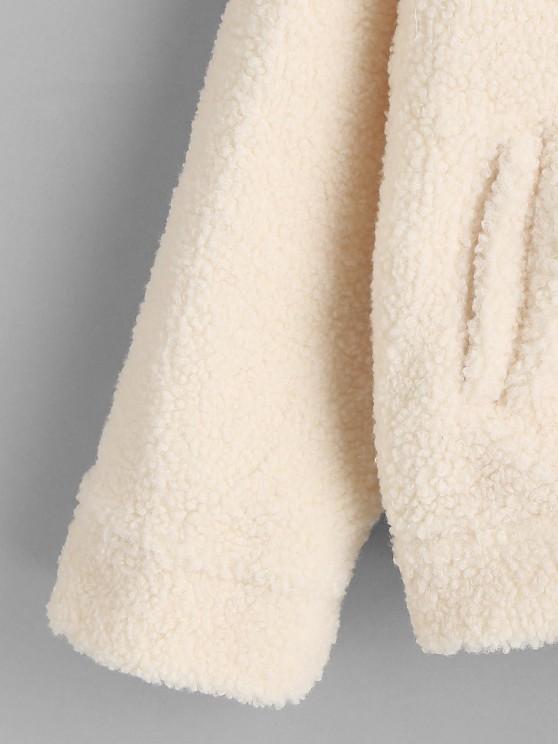 Flap Detail Pocket Teddy Coat - LuckyFash™