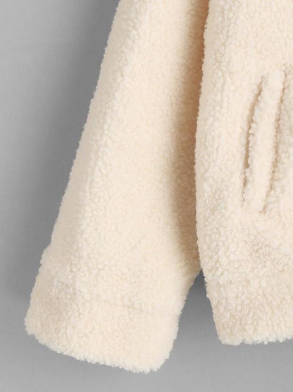 Flap Detail Pocket Teddy Coat - LuckyFash™