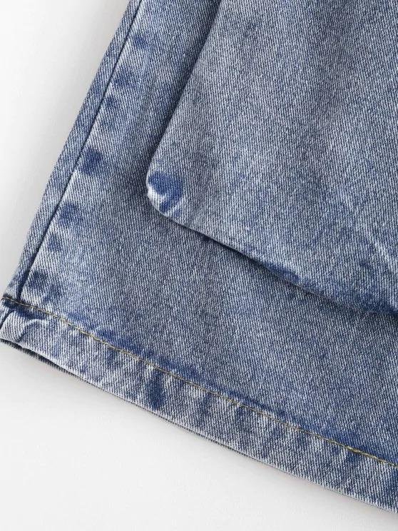 Flap Pockets Denim Cargo Skirt - LuckyFash™