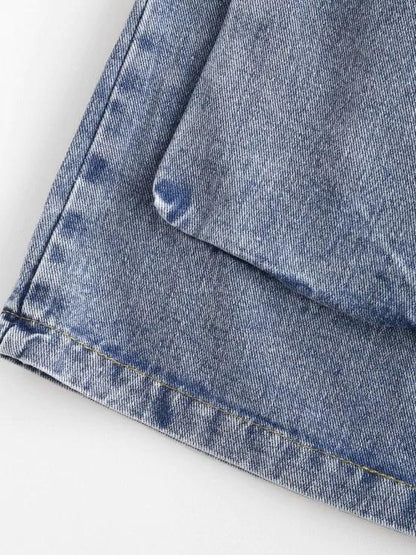 Flap Pockets Denim Cargo Skirt - LuckyFash™